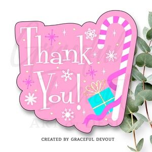 Thank You! -2" (inches) Sticker (48ct.)  [GD104-48]